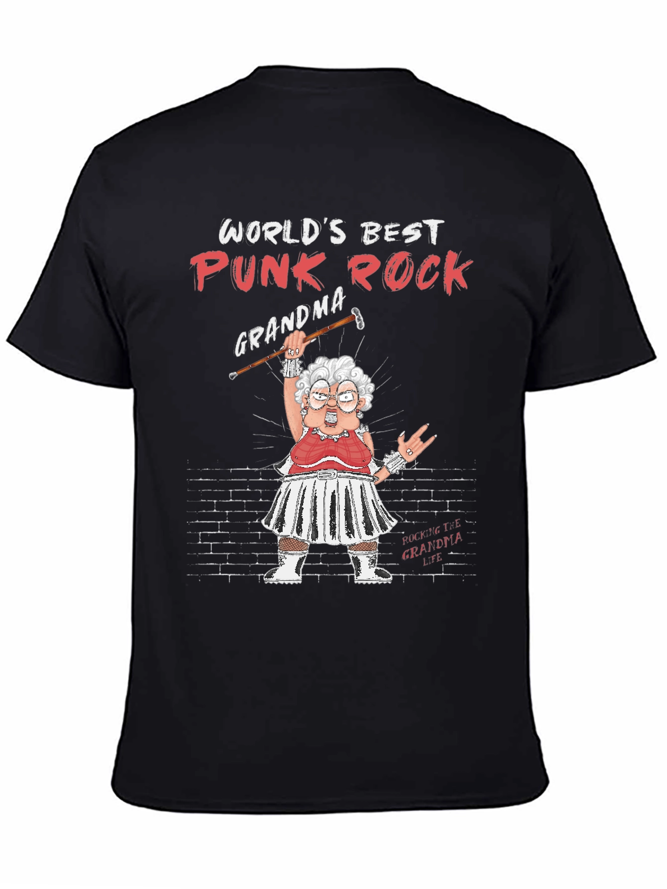 Worlds Best Punk Rock Grandma Graphic Tee
