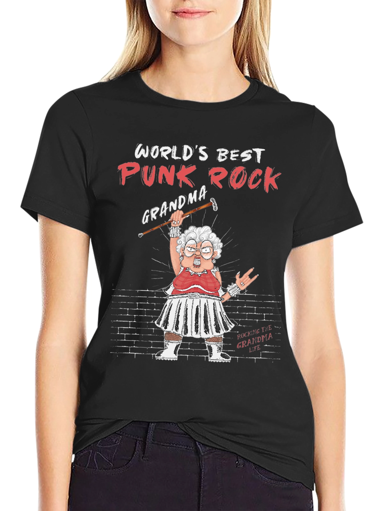 Worlds Best Punk Rock Grandma Graphic Tee