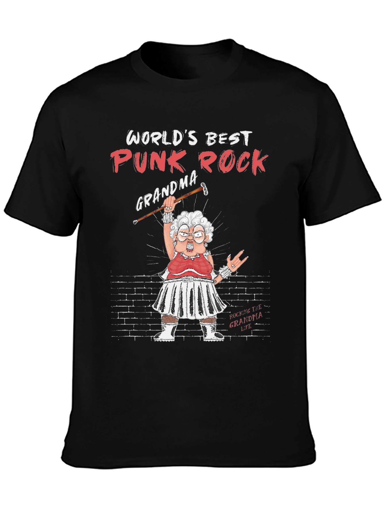 Worlds Best Punk Rock Grandma Graphic Tee