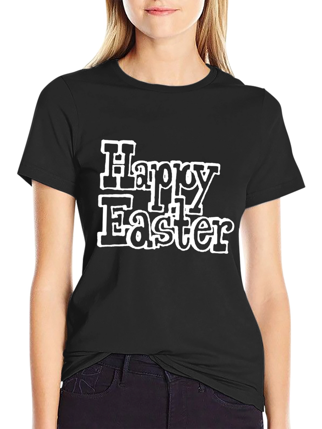 Happy Easter Black T-Shirt