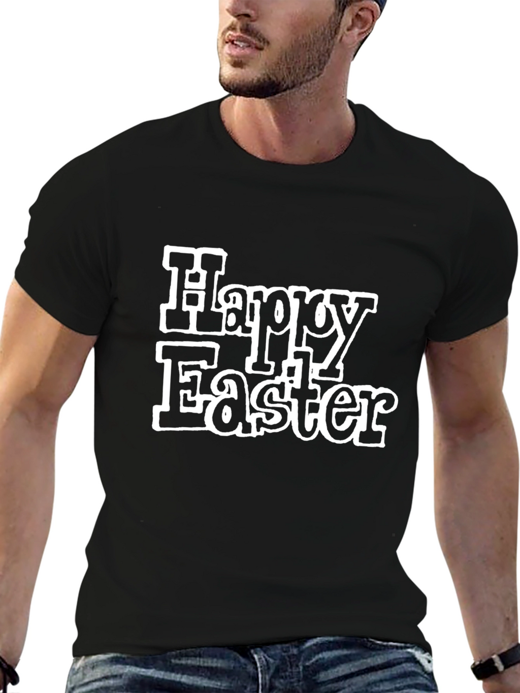 Happy Easter Black T-Shirt