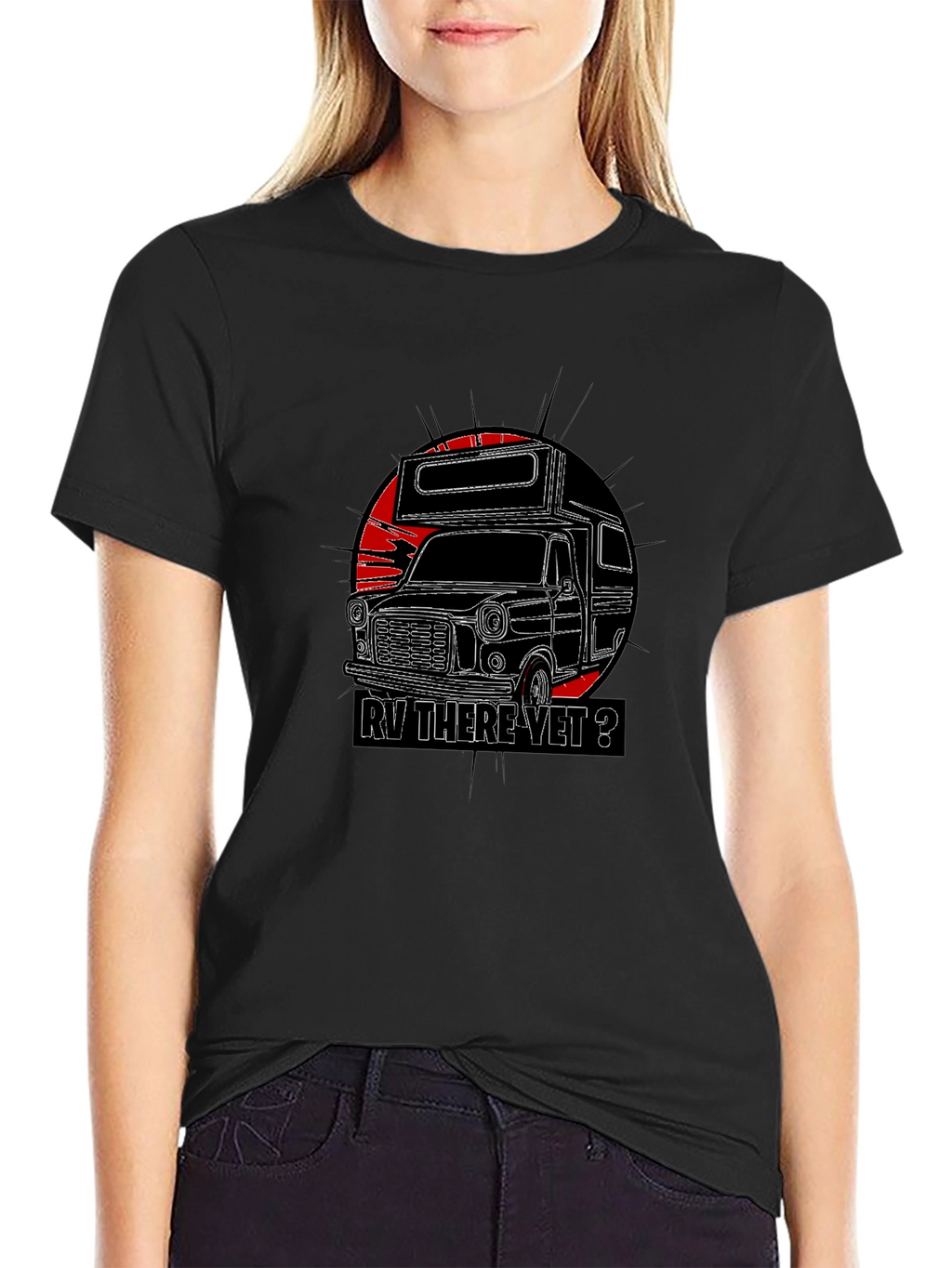 RV There Yet? Graphic Tee - Black Camping T-Shirt