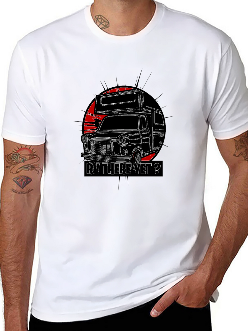 RV There Yet? Graphic Tee - Black Camping T-Shirt