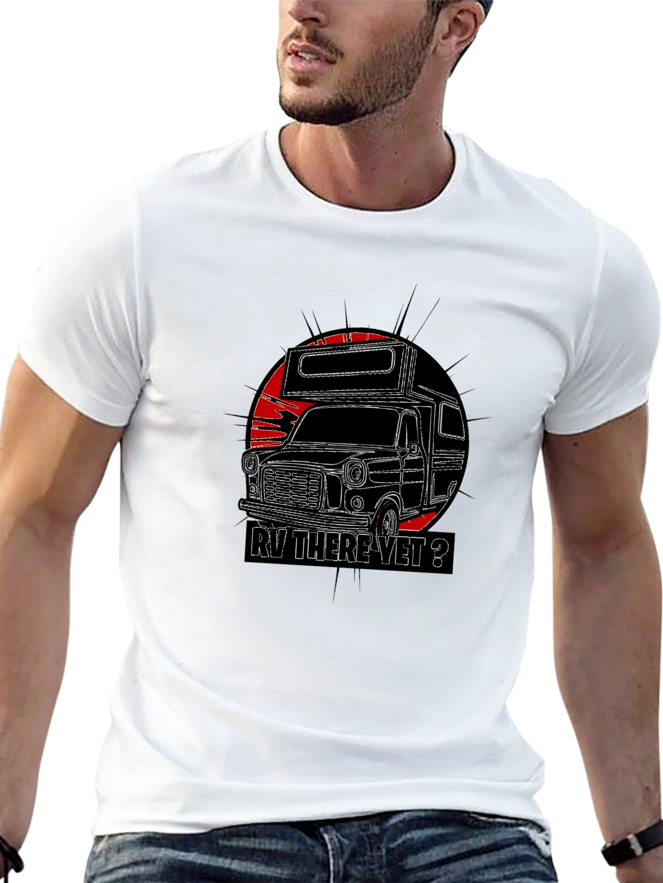 RV There Yet? Graphic Tee - Black Camping T-Shirt