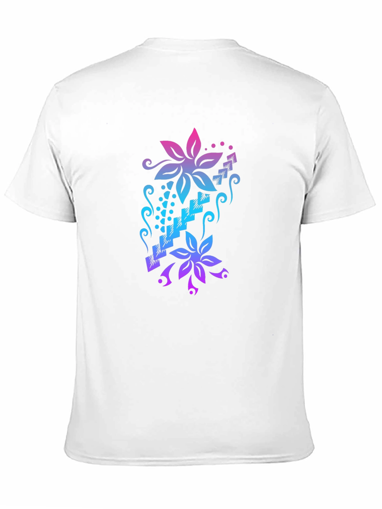 Floral Cascade Black T-Shirt