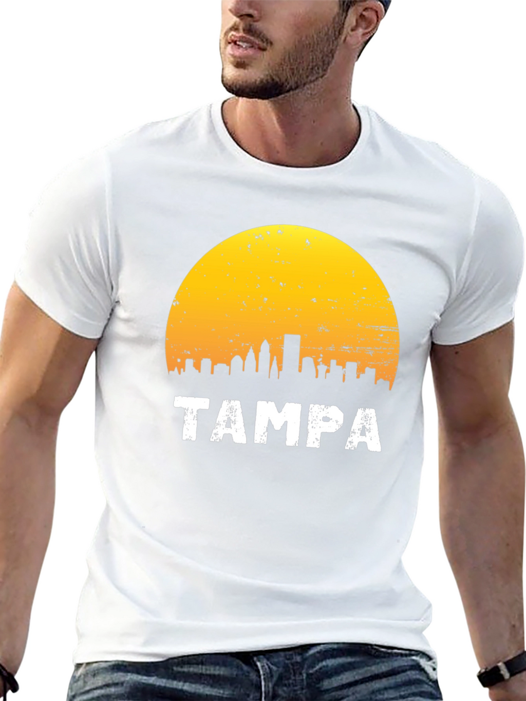 Tampa Skyline Graphic T-Shirt - Retro City Tee