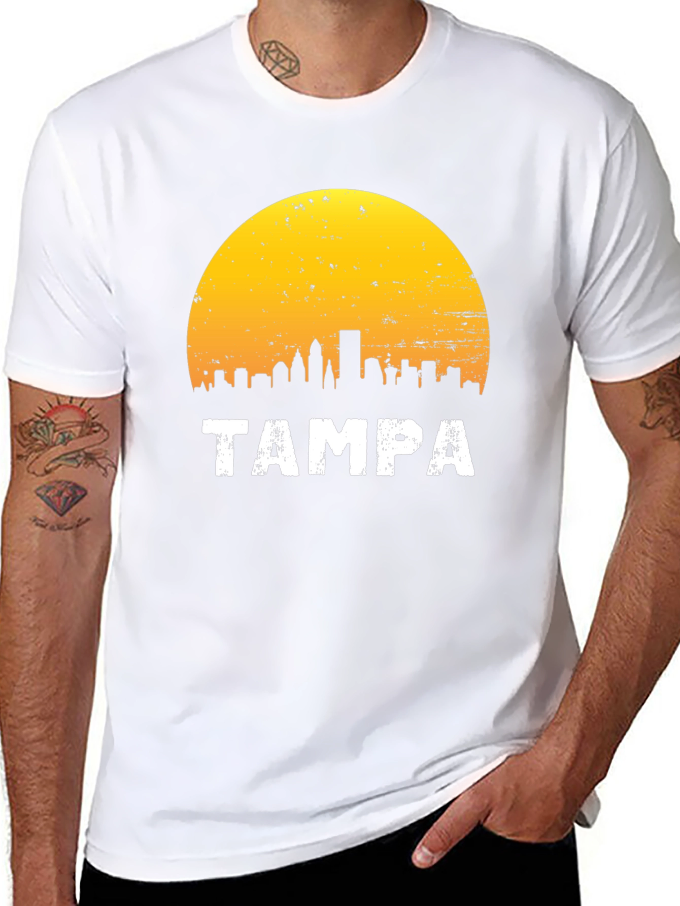 Tampa Skyline Graphic T-Shirt - Retro City Tee