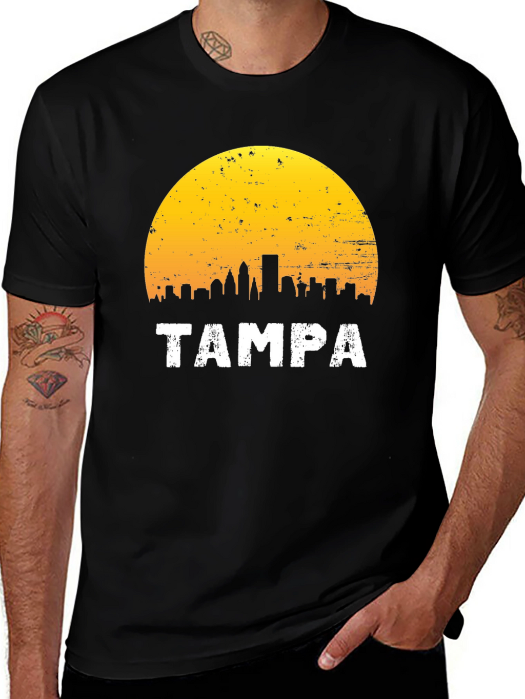 Tampa Skyline Graphic T-Shirt - Retro City Tee