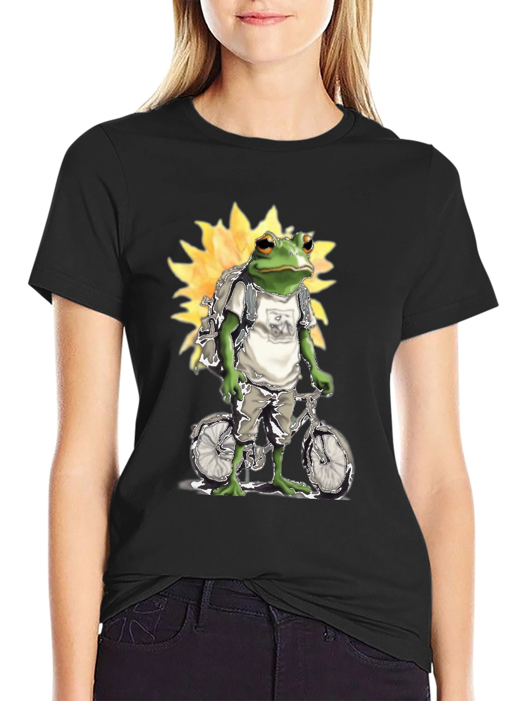 Frog on Bike Graphic Tee