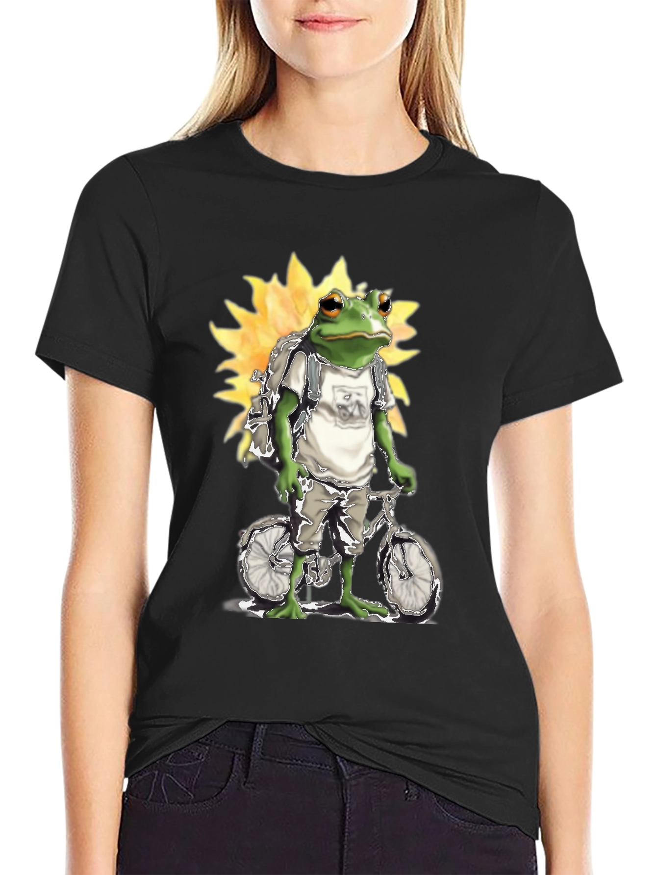 Frog on Bike Graphic Tee