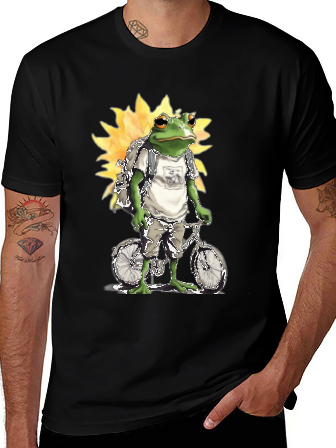 Frog on Bike Graphic Tee