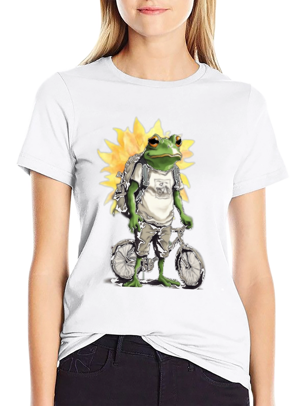Frog on Bike Graphic Tee