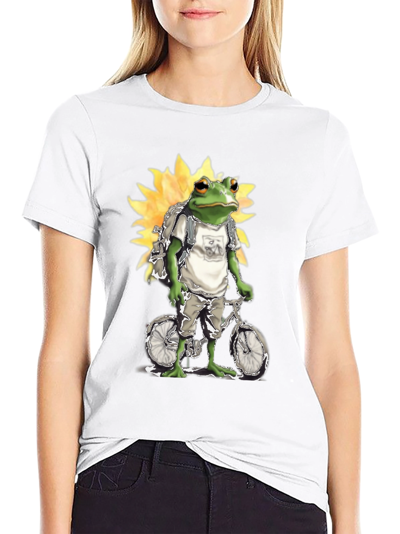 Frog on Bike Graphic Tee