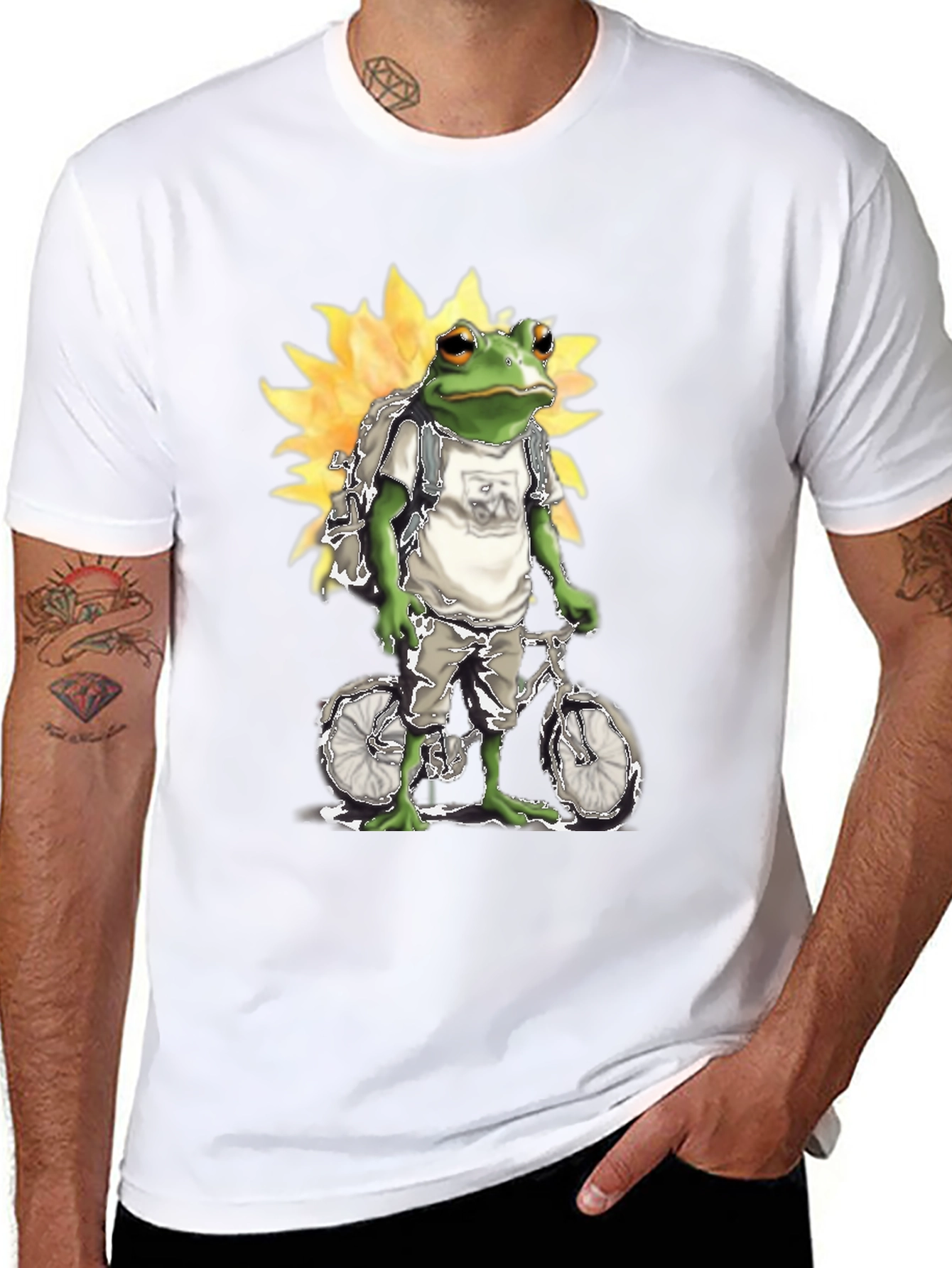 Frog on Bike Graphic Tee