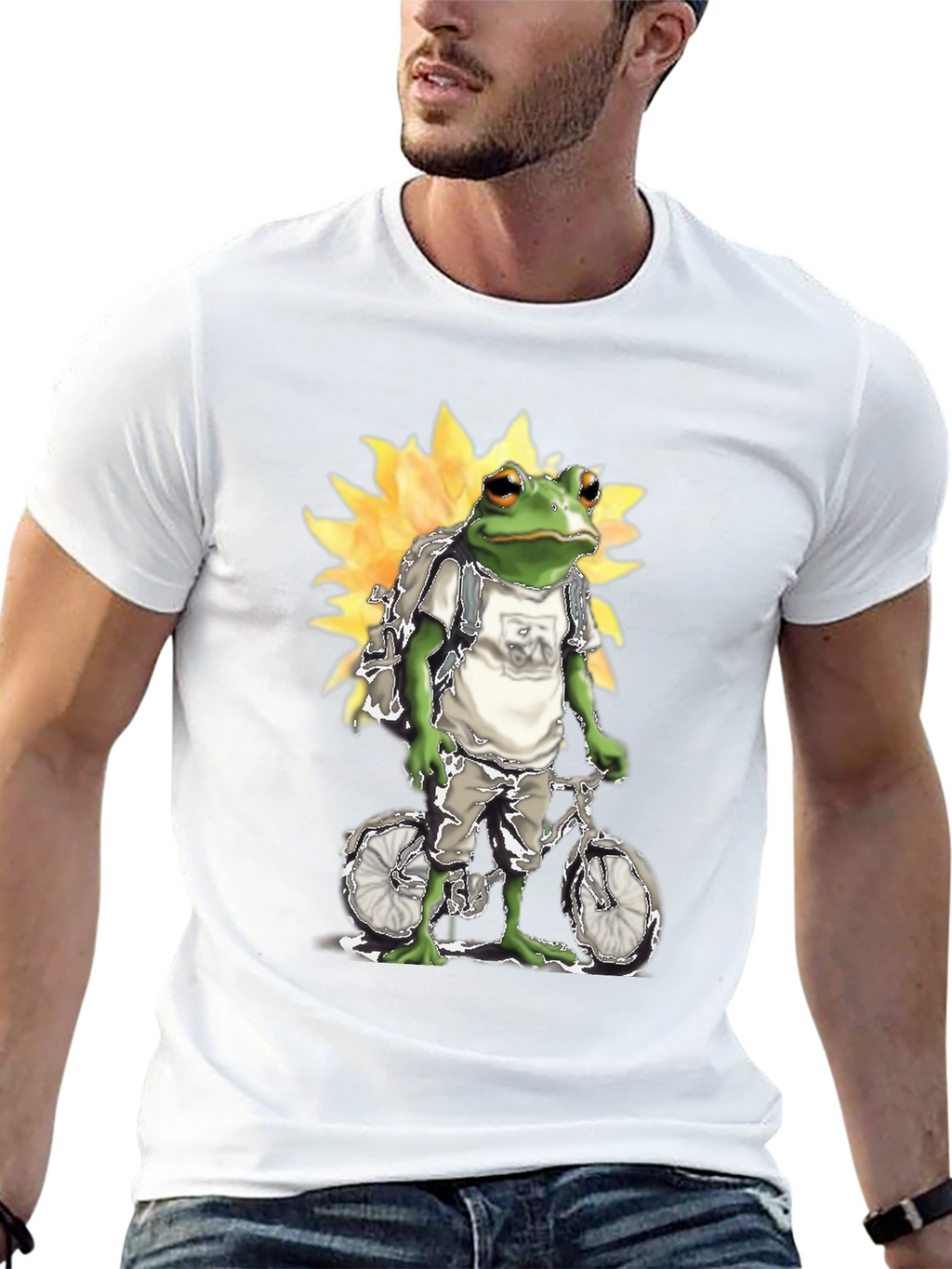 Frog on Bike Graphic Tee