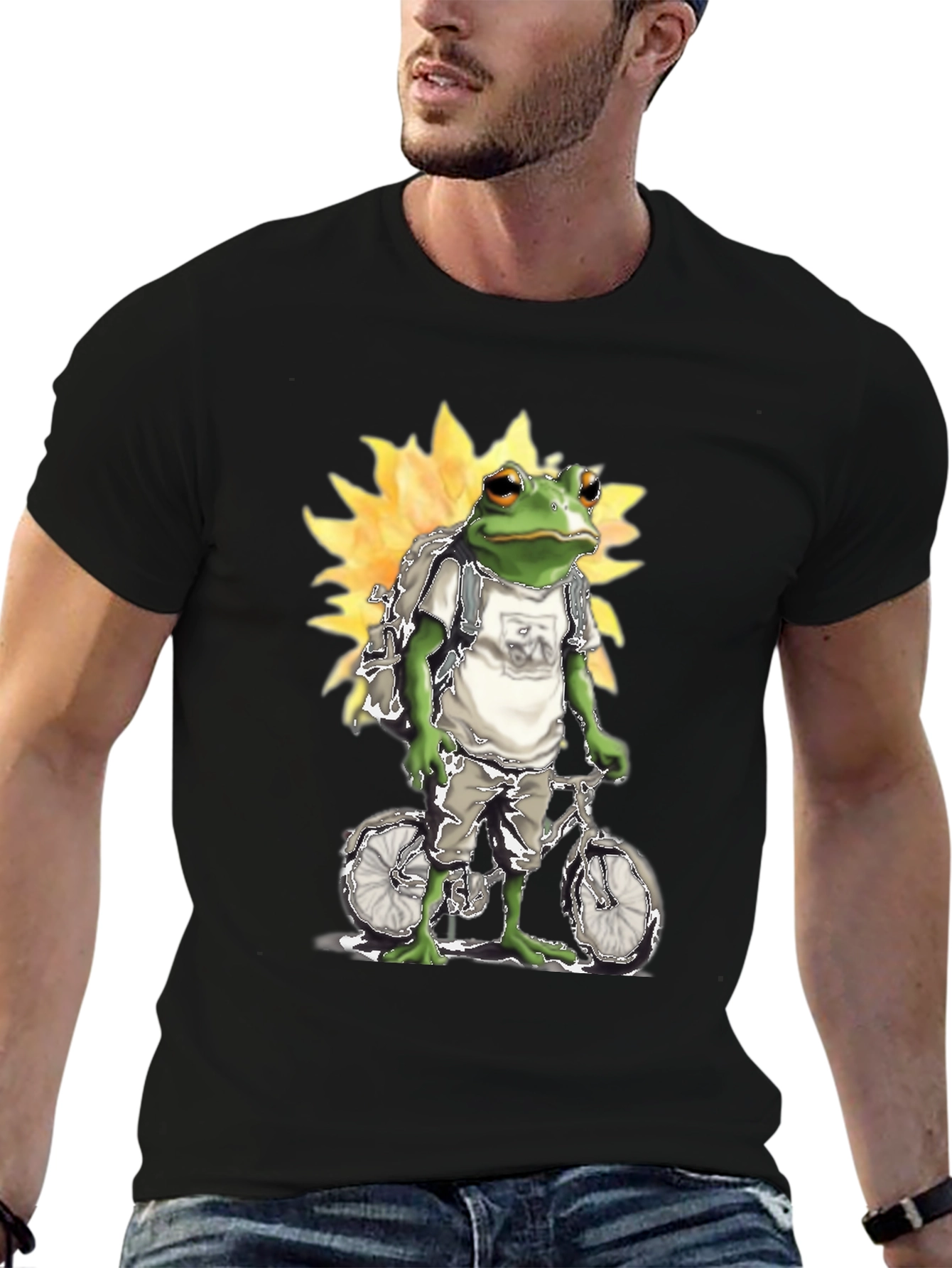 Frog on Bike Graphic Tee