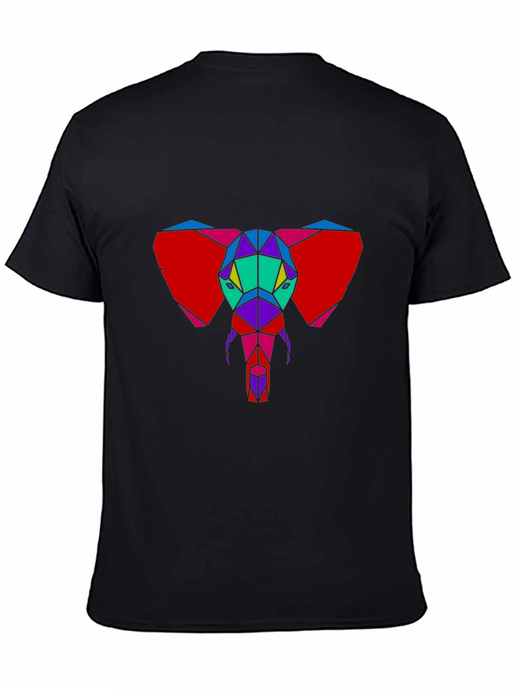 Geometric Elephant Graphic Tee - Unique Design