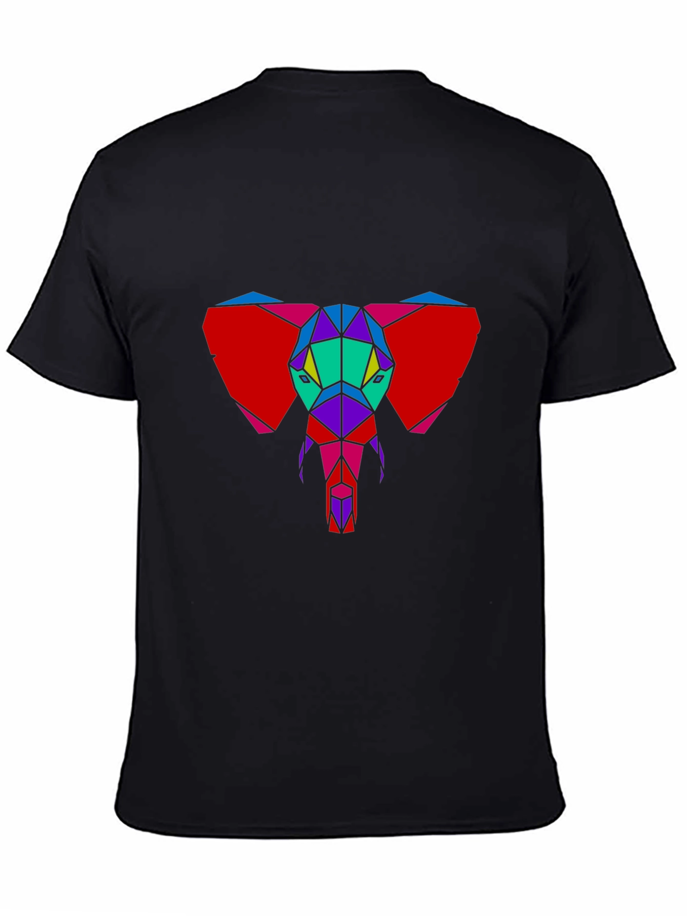 Geometric Elephant Graphic Tee - Unique Design