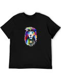 Peace Lion Graphic Tee - Black T-Shirt