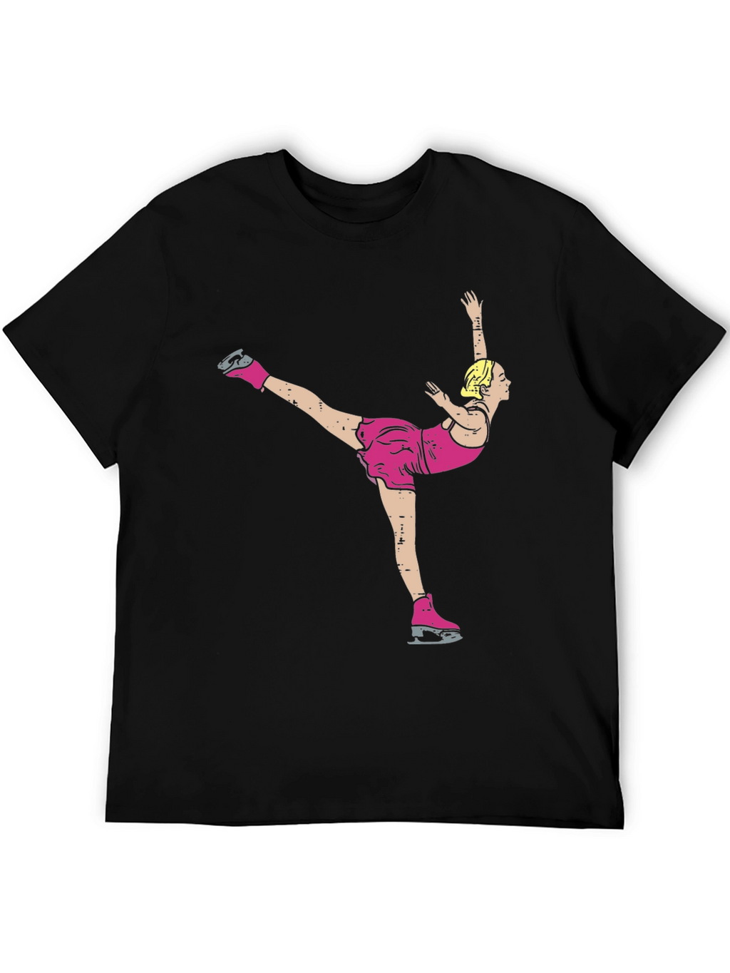 Figure Skater Graphic T-Shirt - Black