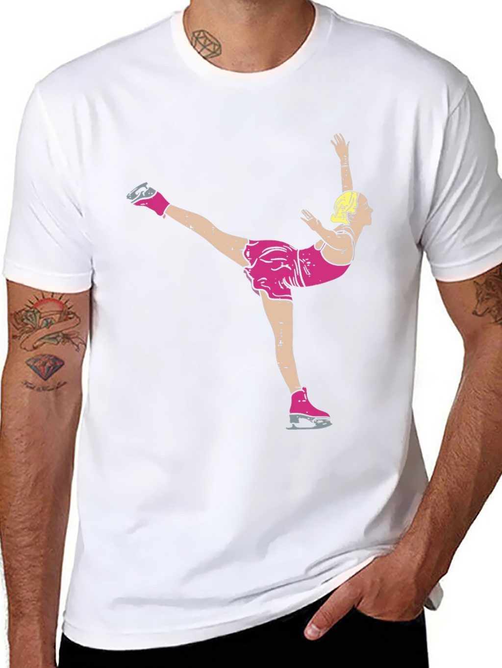 Figure Skater Graphic T-Shirt - Black