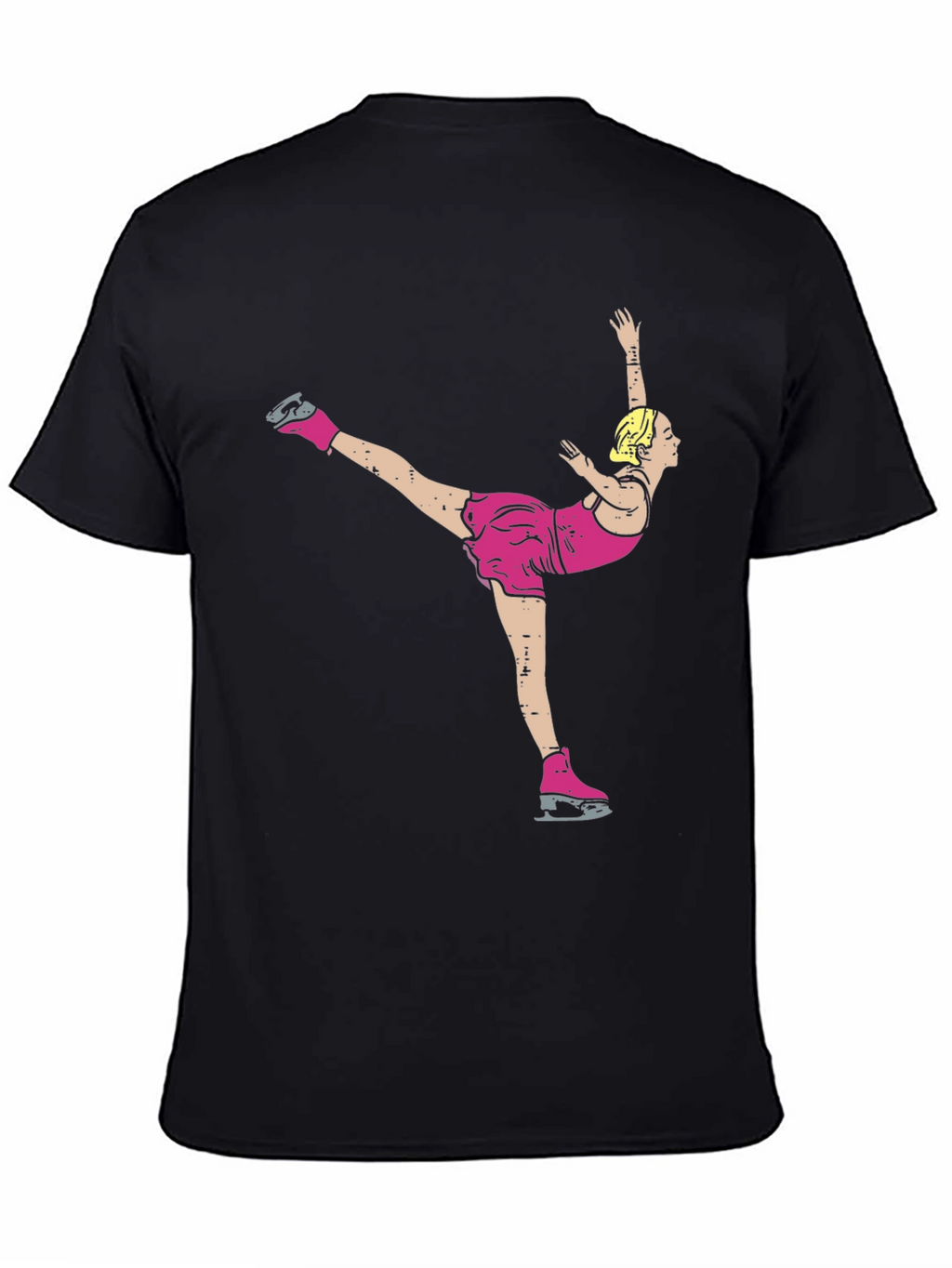 Figure Skater Graphic T-Shirt - Black