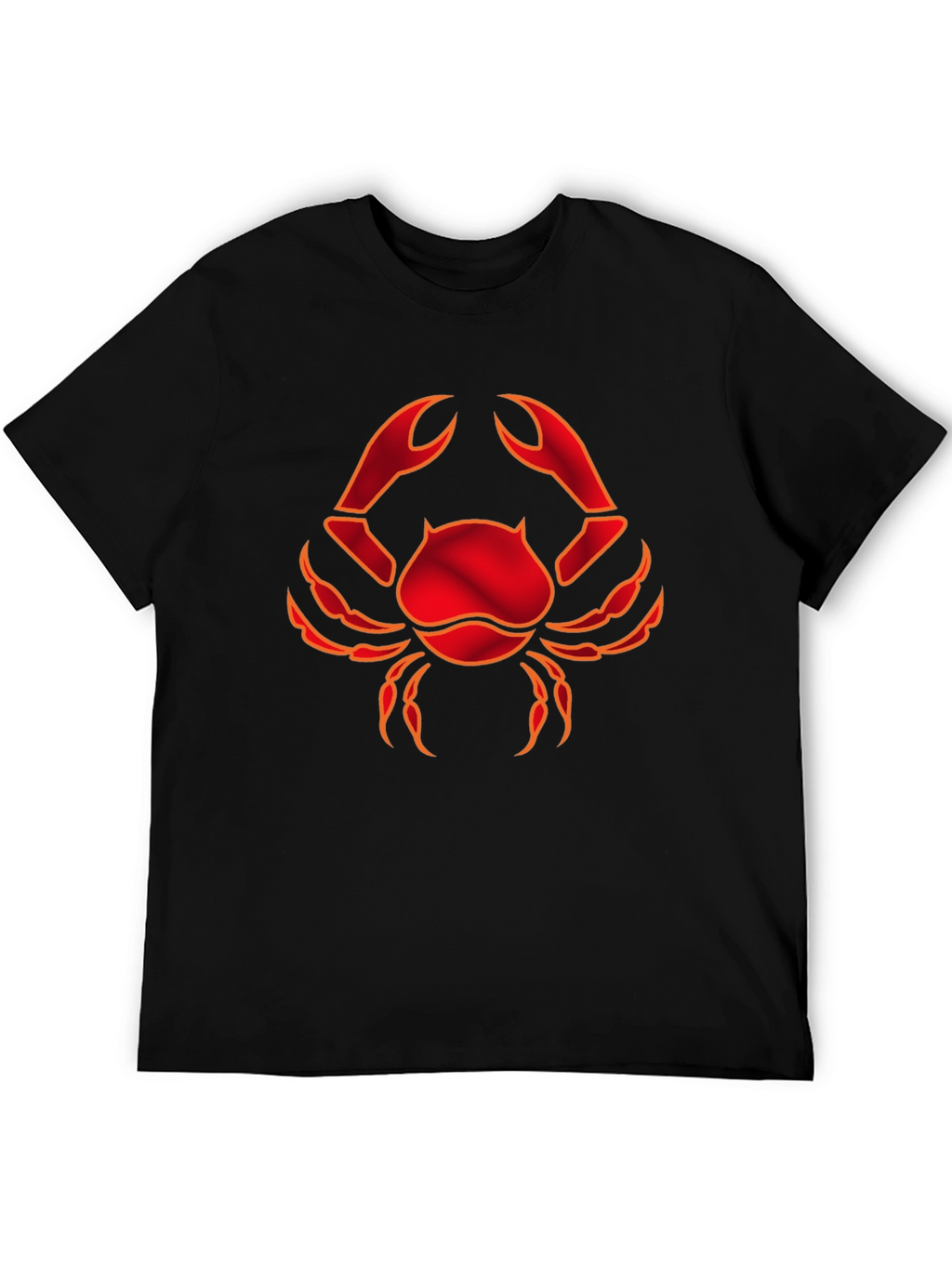 Red Crab Graphic Black T-Shirt