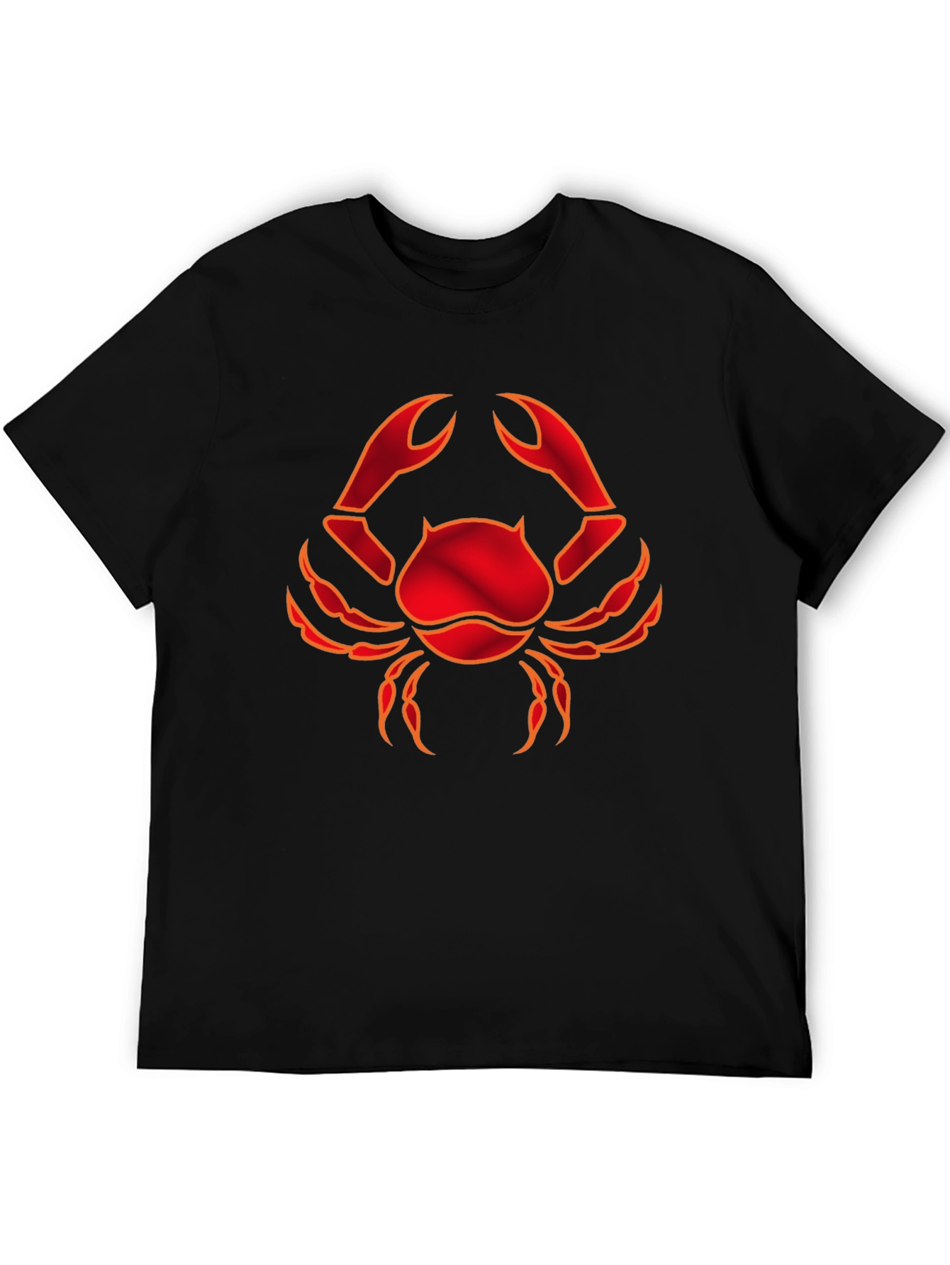 Red Crab Graphic Black T-Shirt