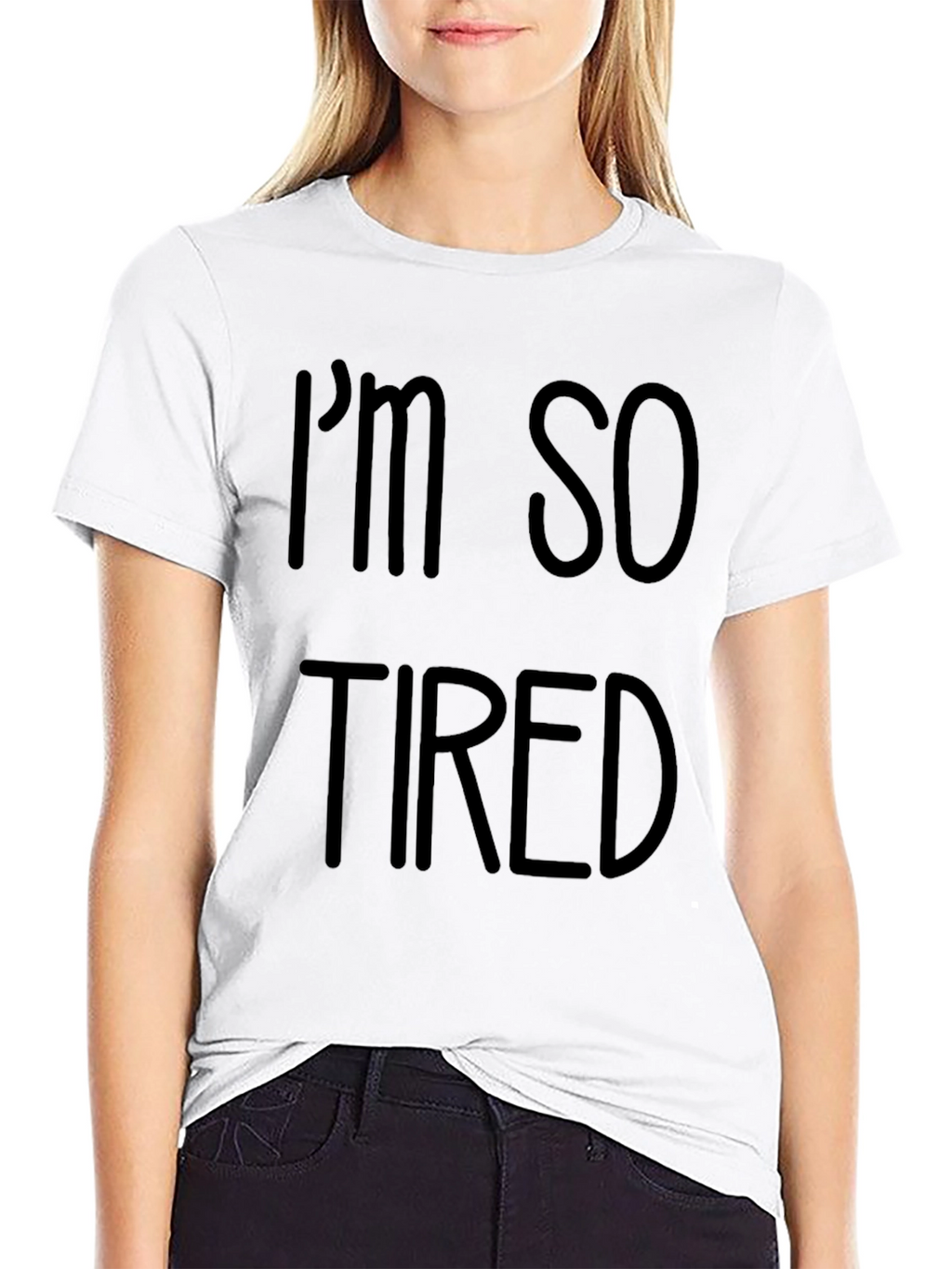 Im So Tired Black Tee