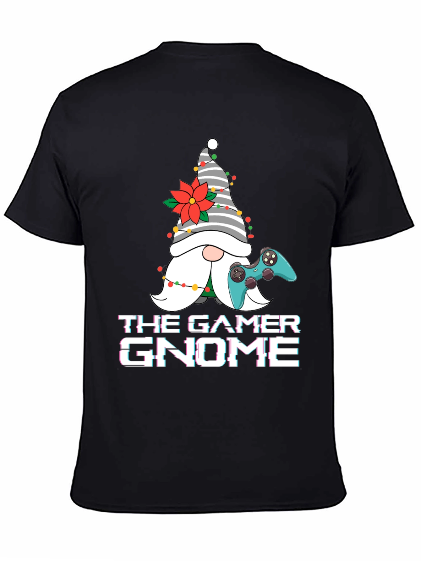 Gamer Gnome Christmas Graphic Tee