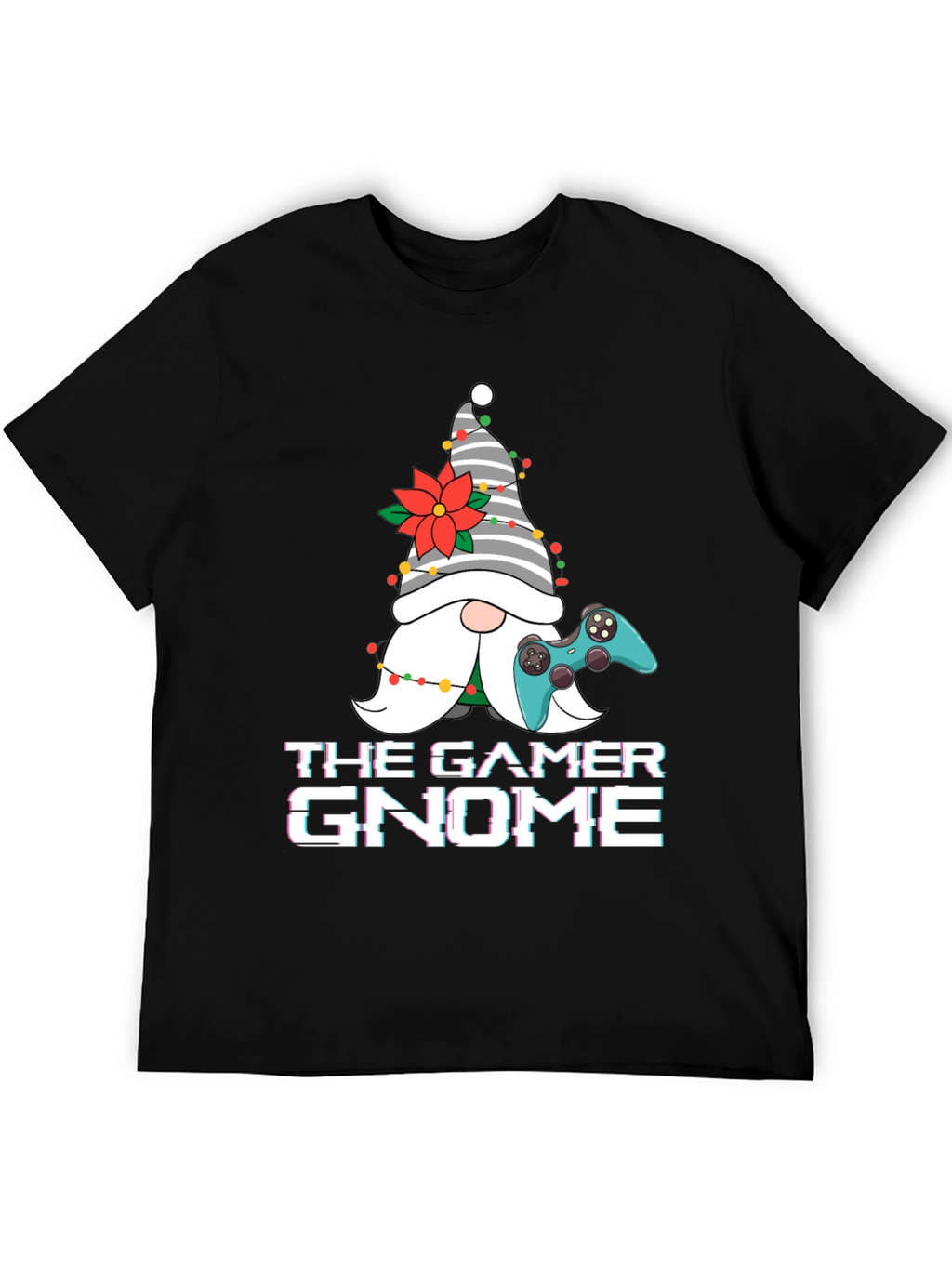 Gamer Gnome Christmas Graphic Tee
