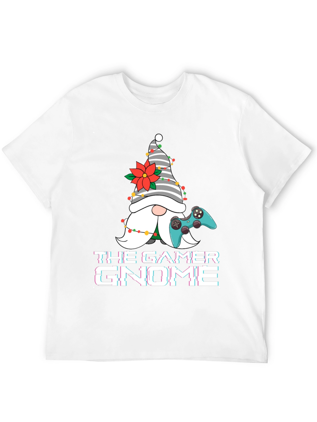 Gamer Gnome Christmas Graphic Tee