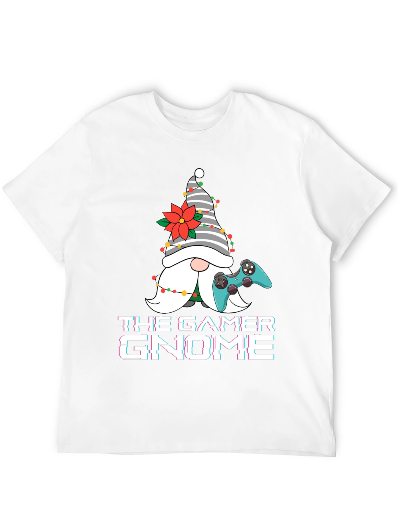 Gamer Gnome Christmas Graphic Tee