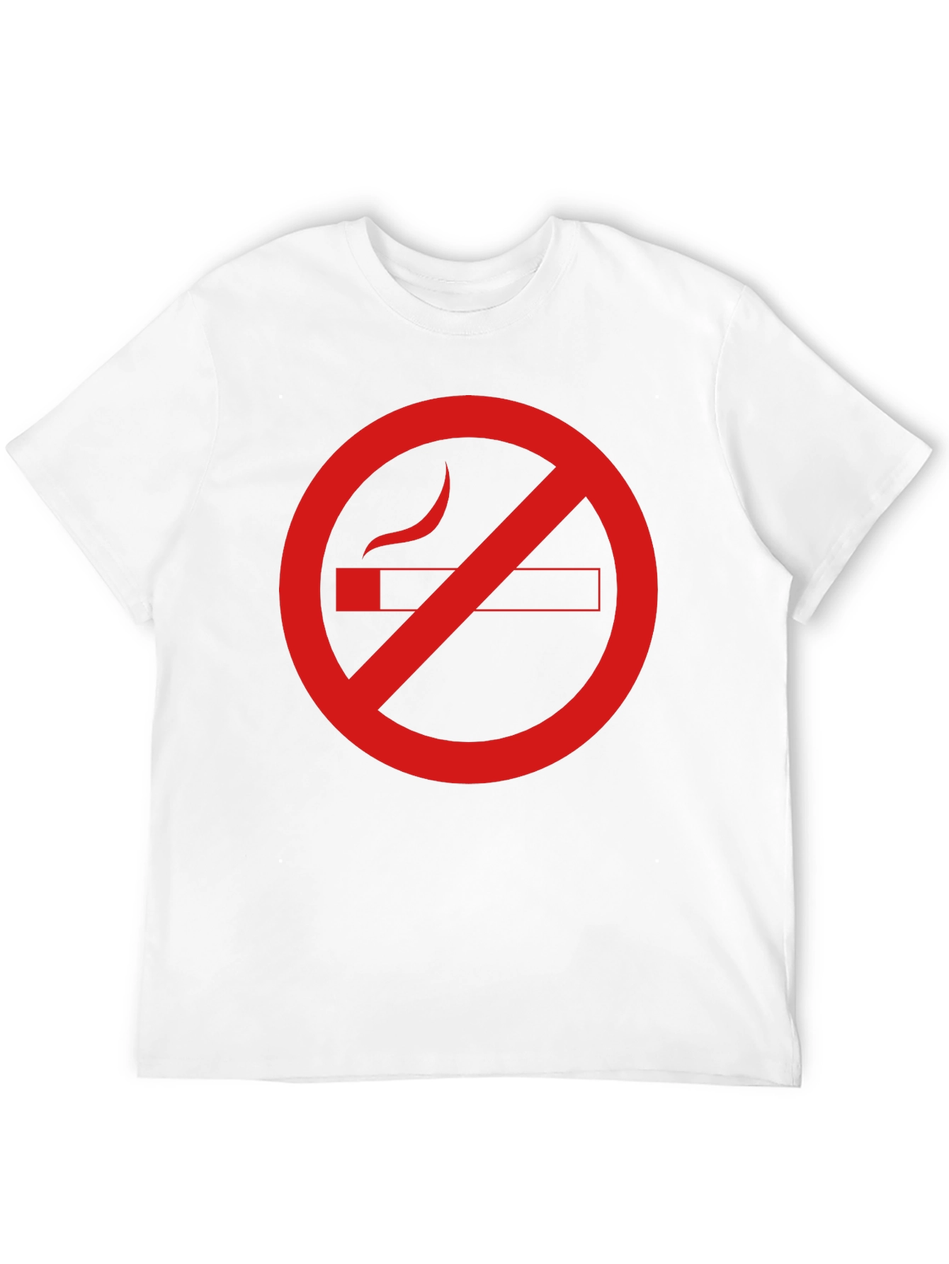 No Smoking Graphic Tee - Black Cotton Casual T-Shirt