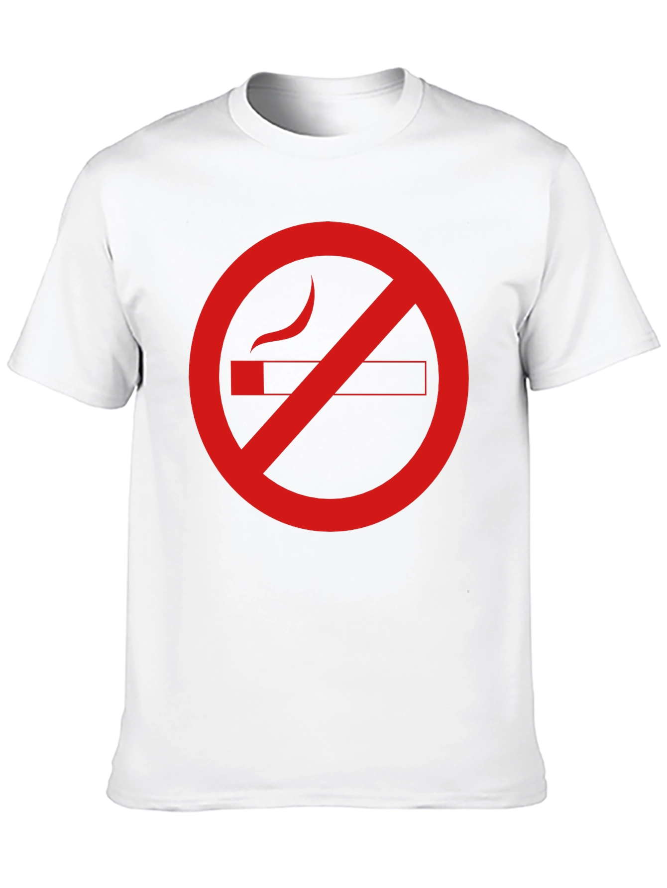No Smoking Graphic Tee - Black Cotton Casual T-Shirt