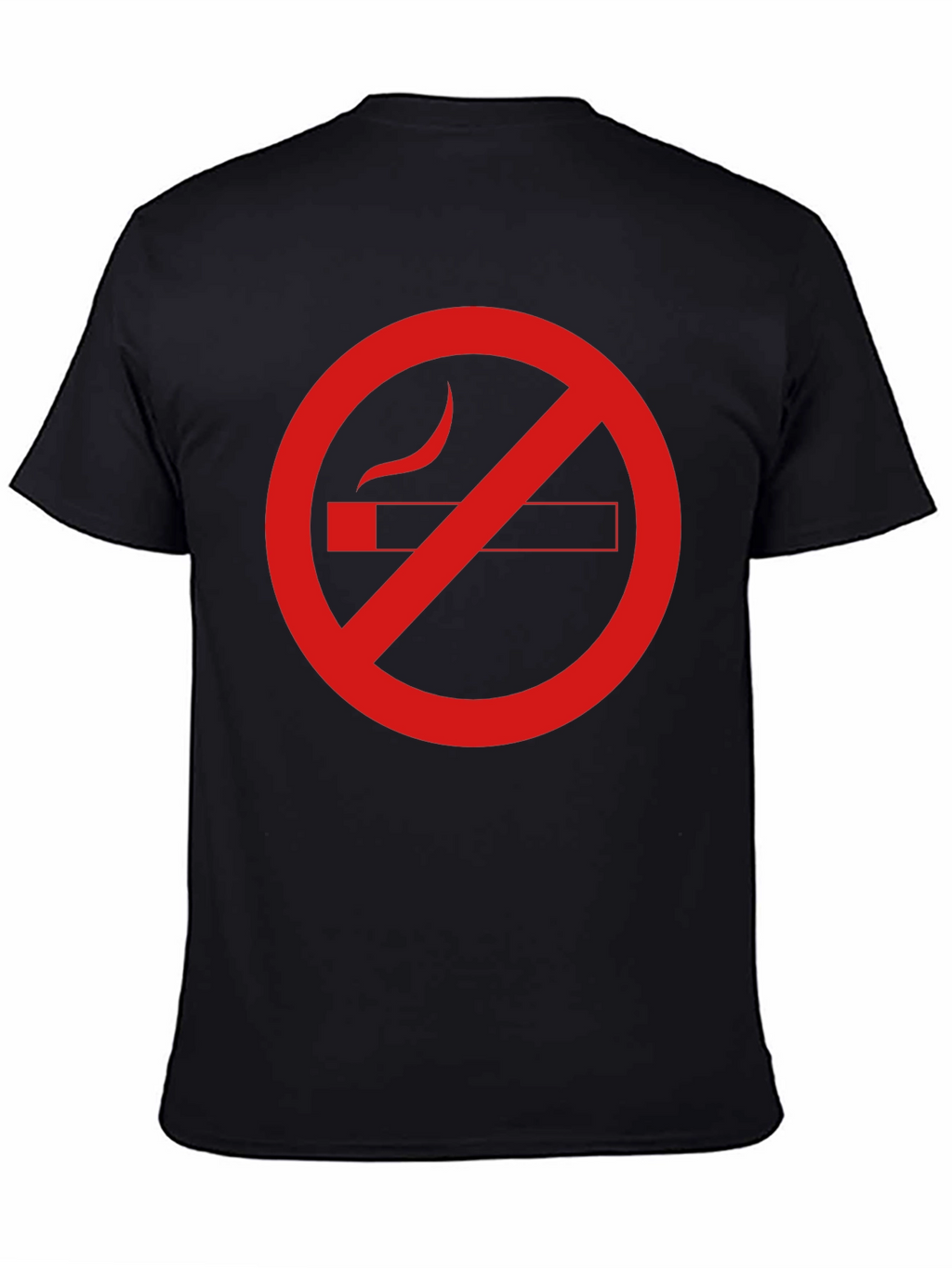 No Smoking Graphic Tee - Black Cotton Casual T-Shirt