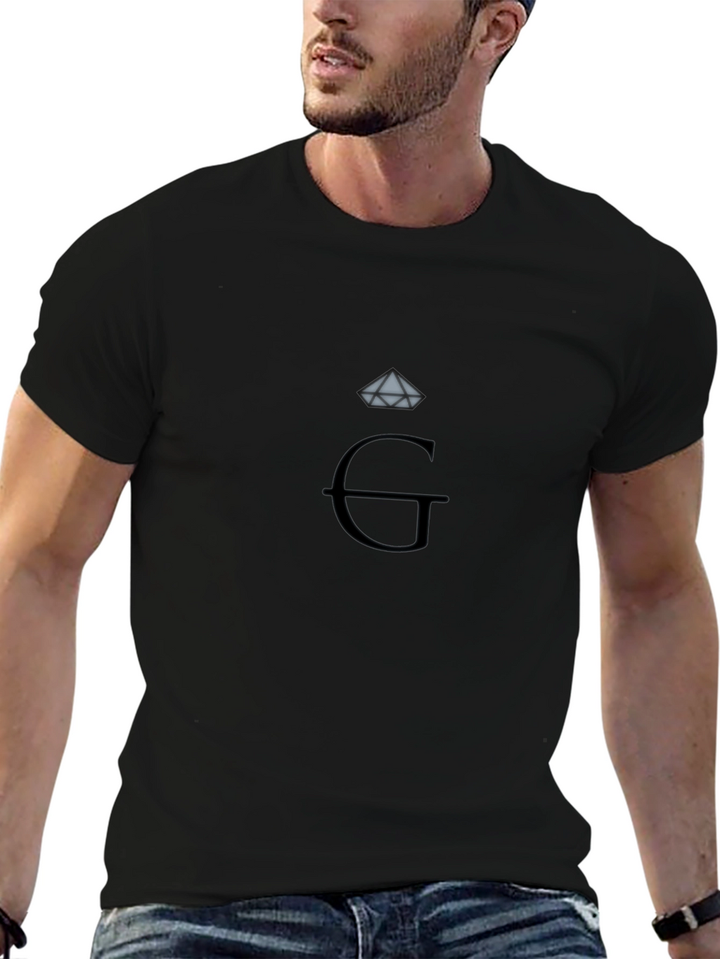 G Diamond Graphic Tee - Black T-Shirt