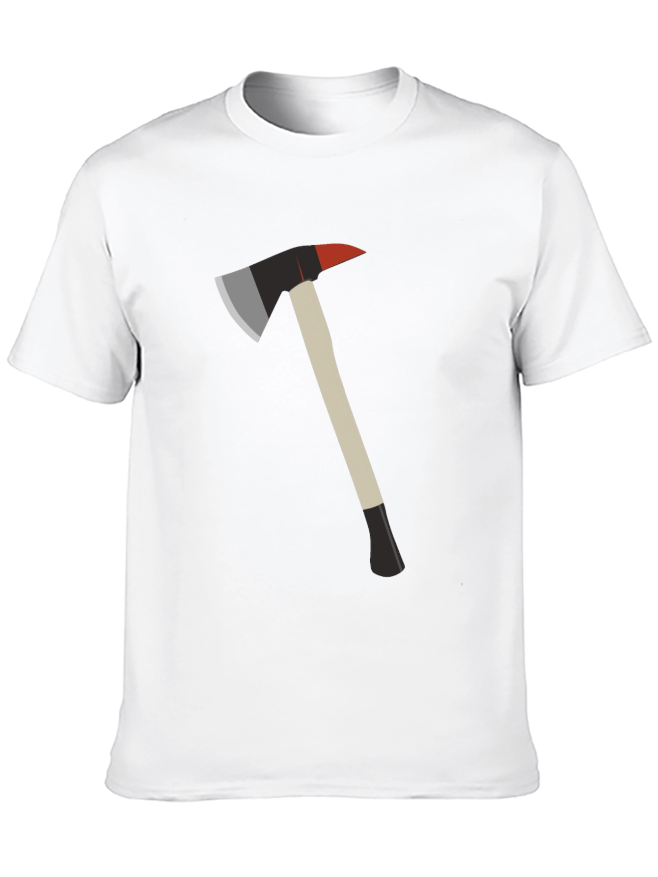 Fire Axe Graphic Tee - Black Cotton T-Shirt