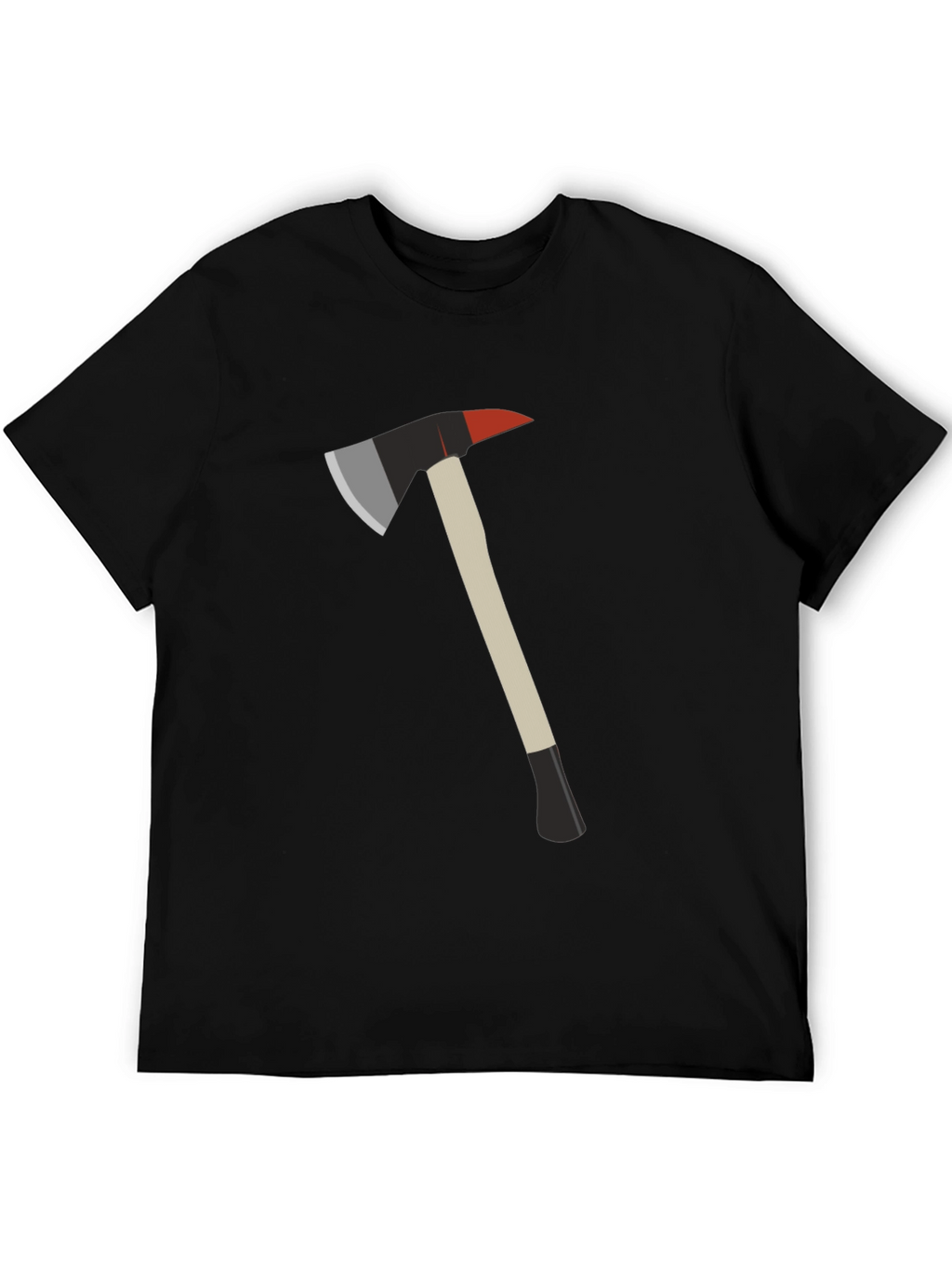 Fire Axe Graphic Tee - Black Cotton T-Shirt