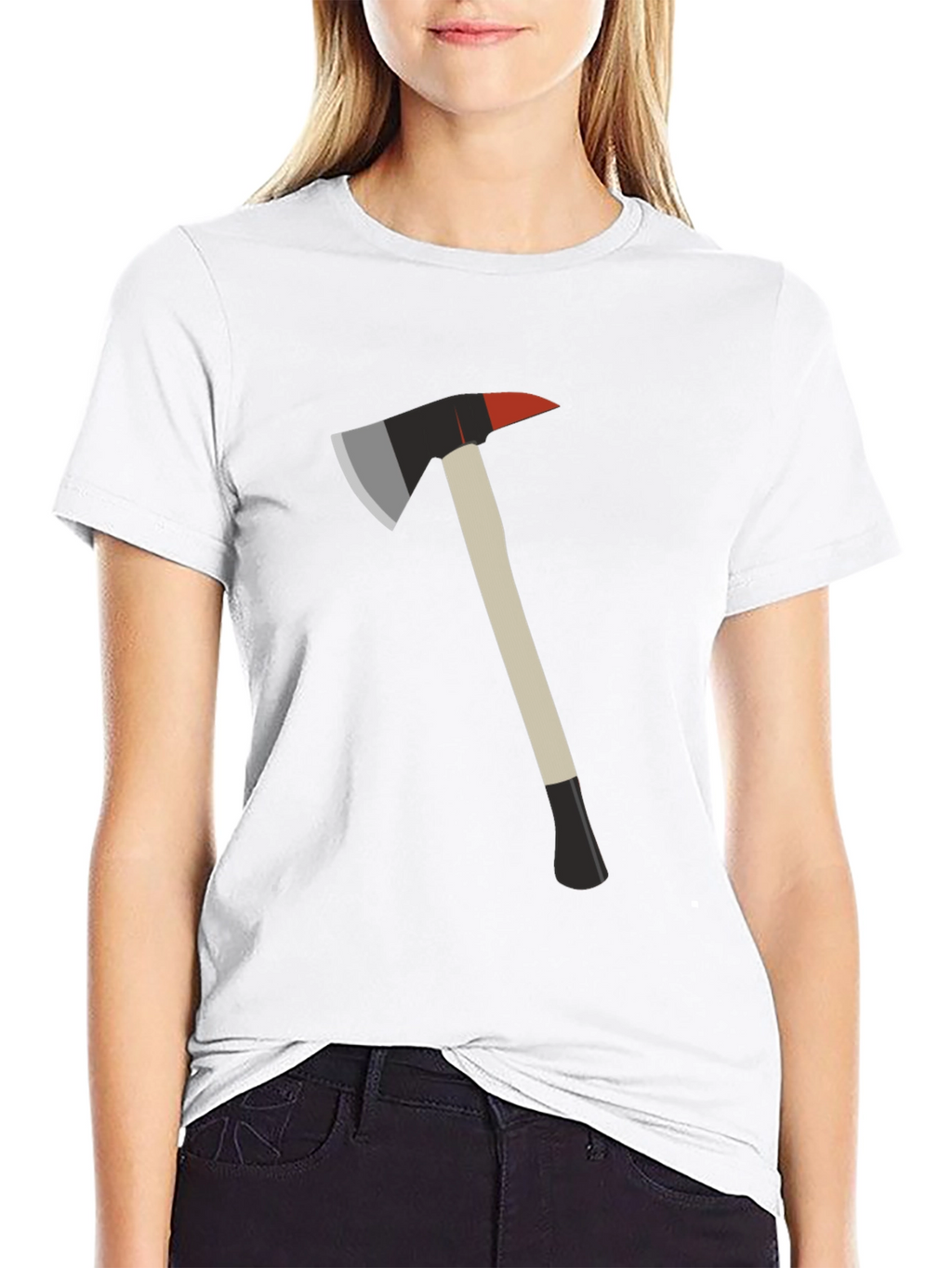 Fire Axe Graphic Tee - Black Cotton T-Shirt