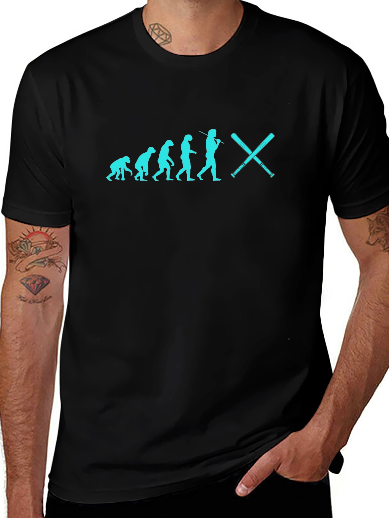 Baseball Evolution T-Shirt - Funny Novelty Tee