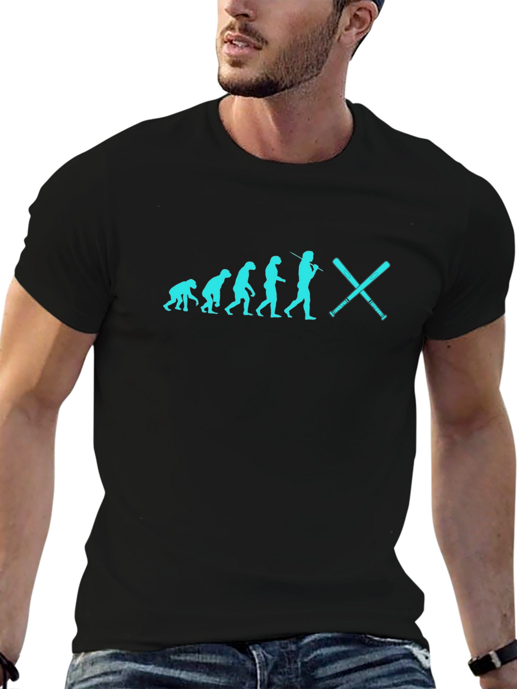 Baseball Evolution T-Shirt - Funny Novelty Tee