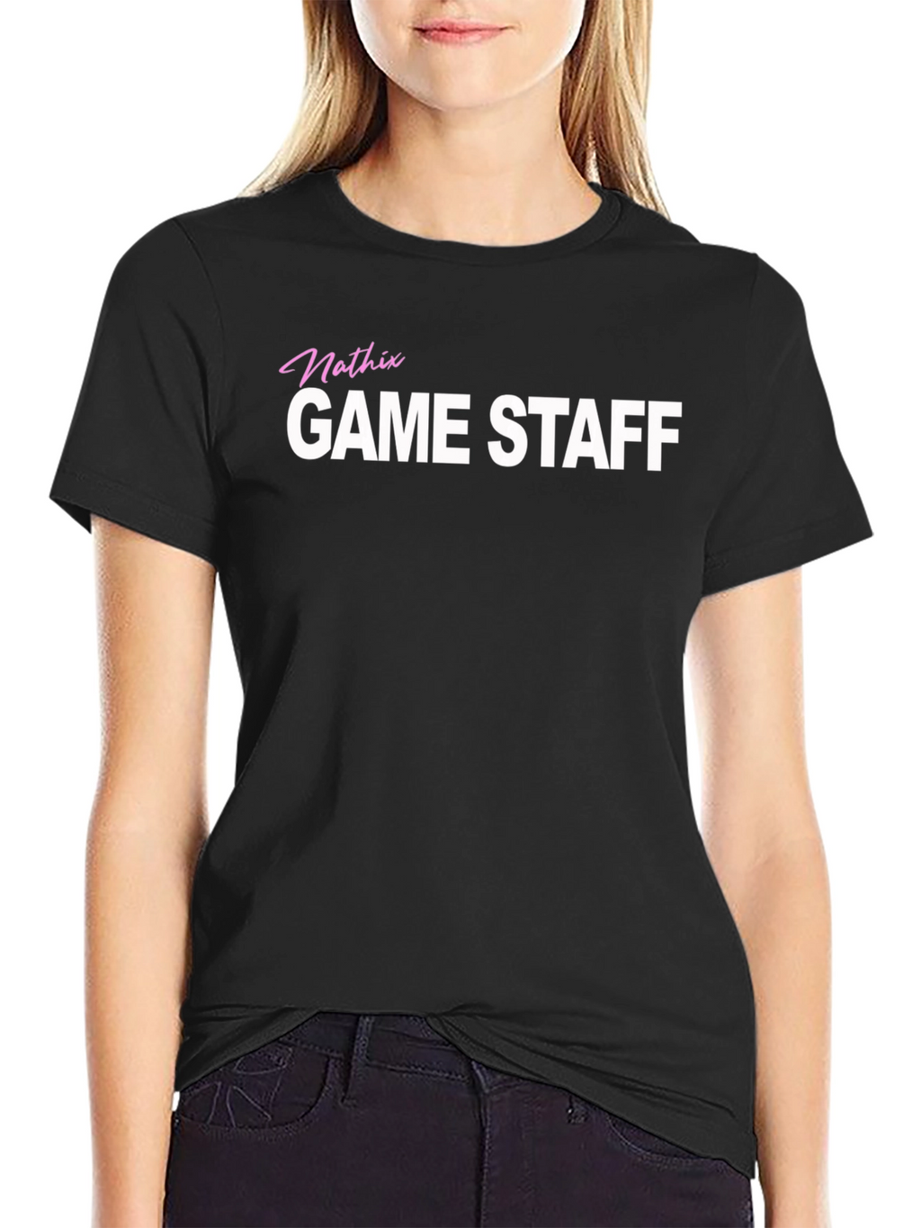 Mathix Game Staff T-Shirt Black Crew Neck