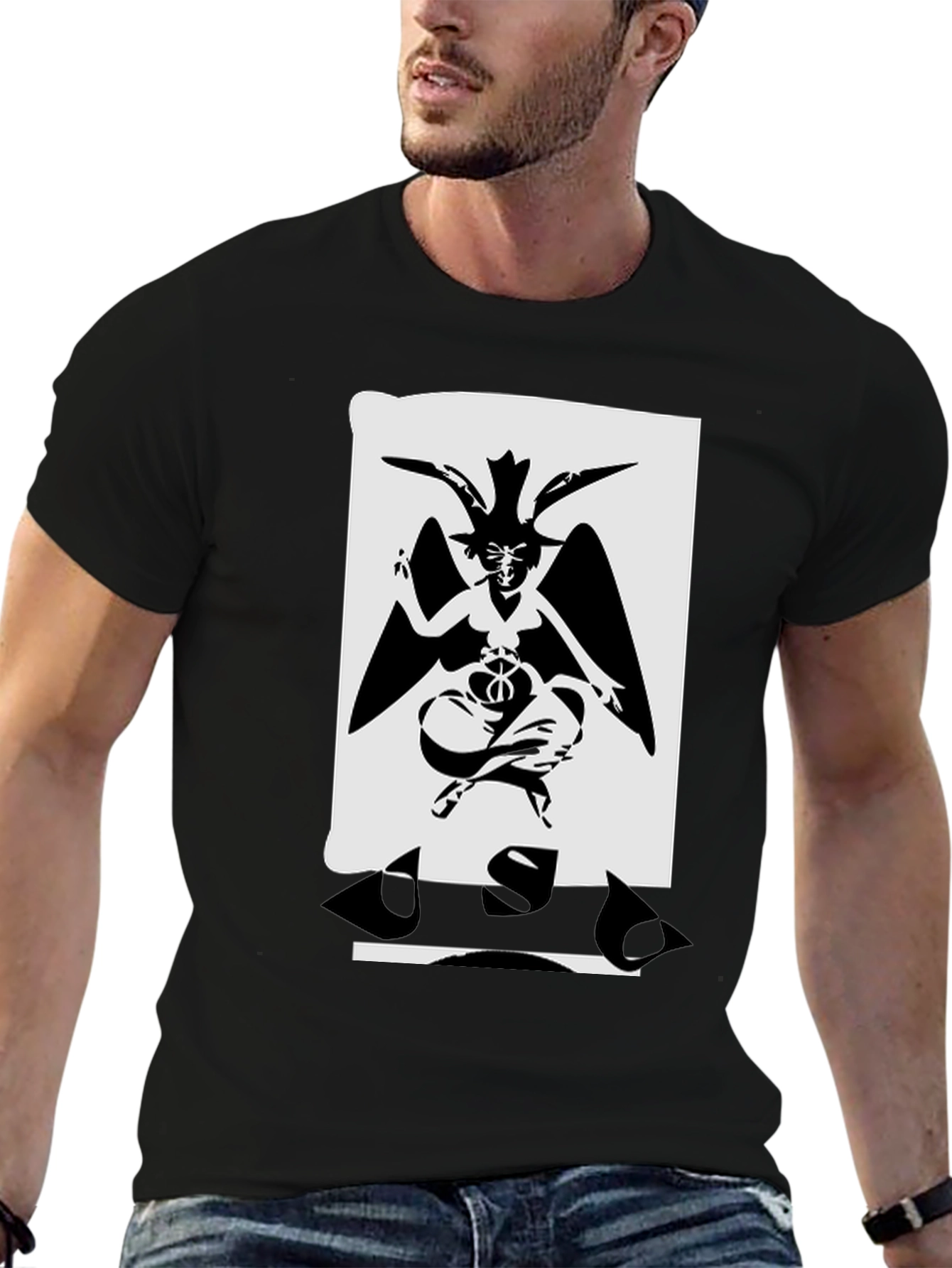 Baphomet Graphic T-Shirt - Black