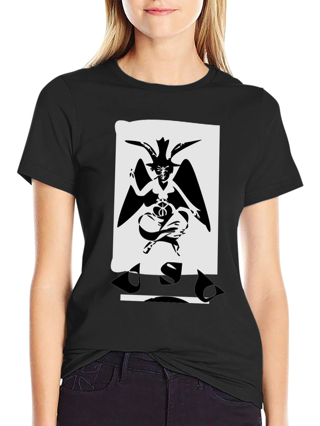 Baphomet Graphic T-Shirt - Black