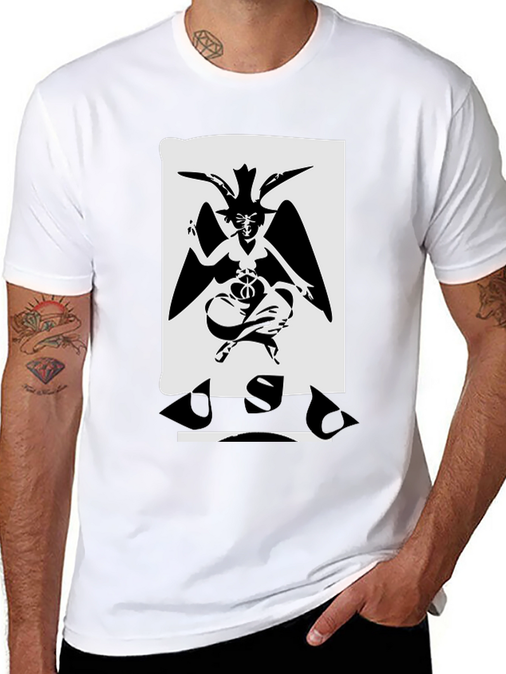 Baphomet Graphic T-Shirt - Black