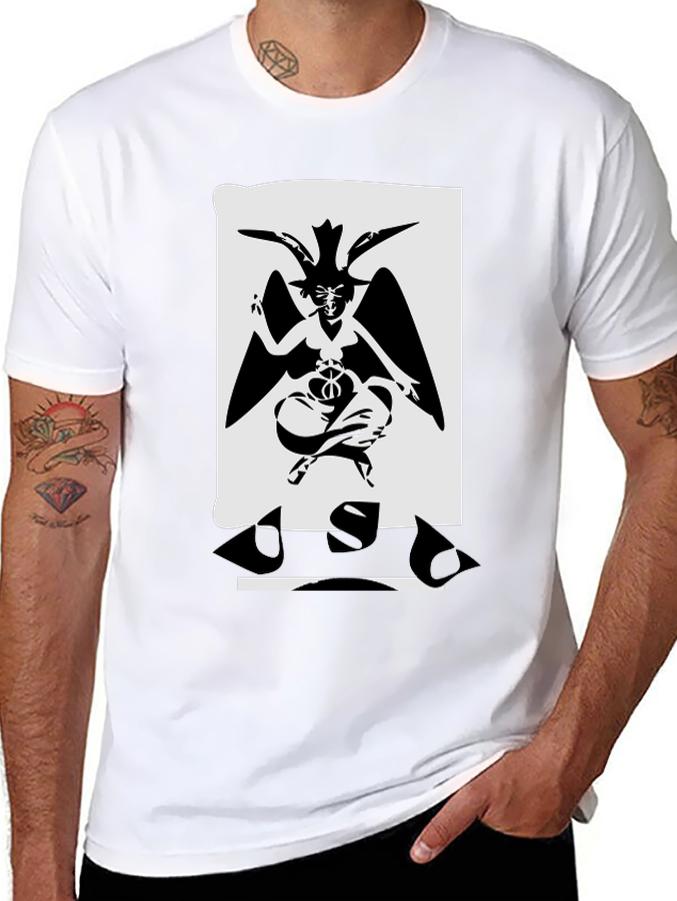 Baphomet Graphic T-Shirt - Black