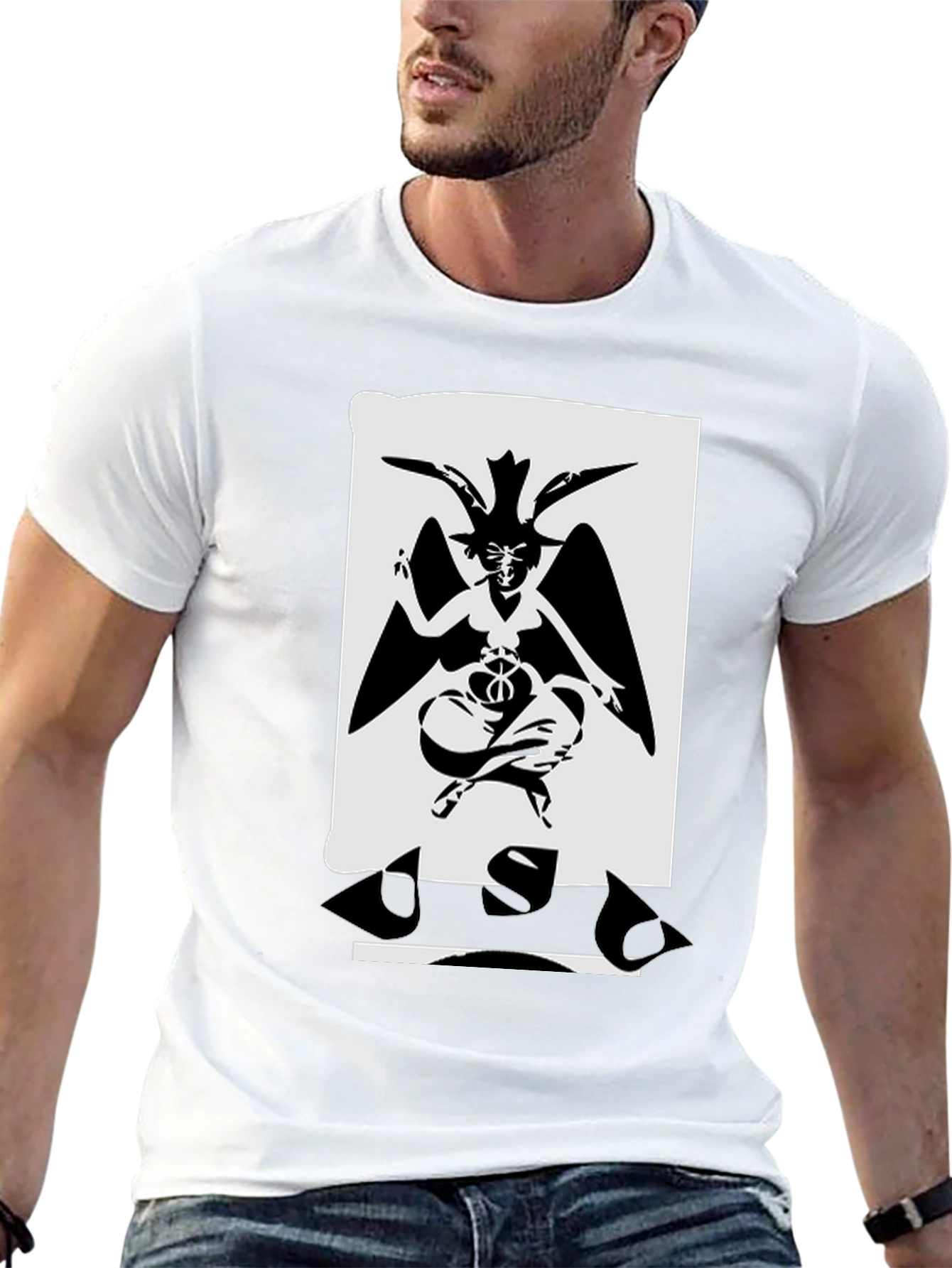 Baphomet Graphic T-Shirt - Black