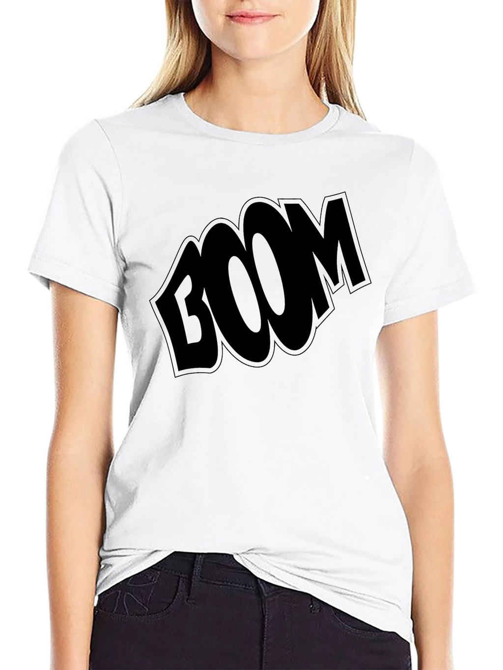 Boom Graphic T-Shirt - Black Casual Tee