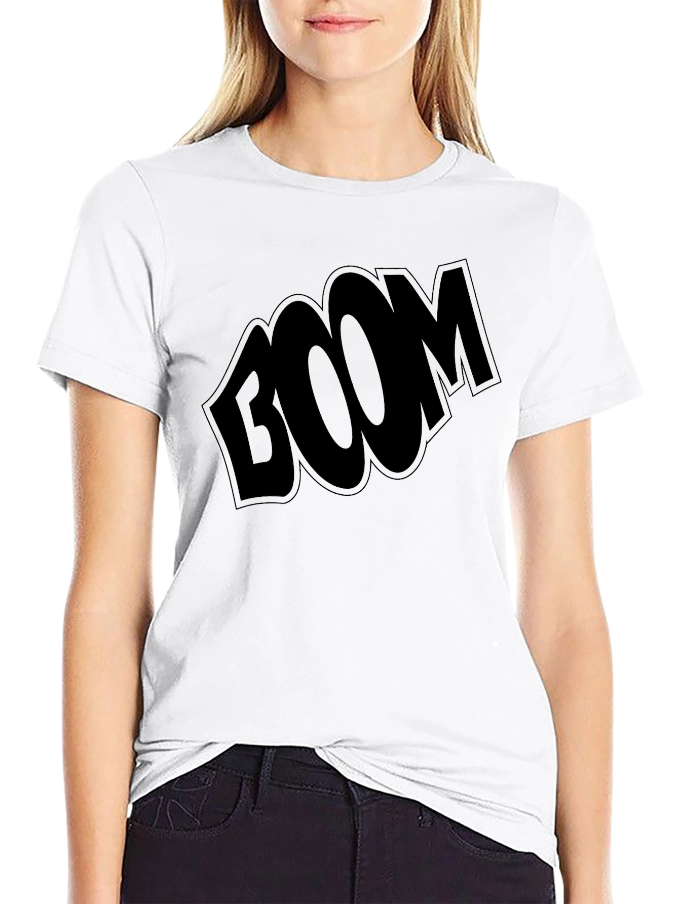 Boom Graphic T-Shirt - Black Casual Tee